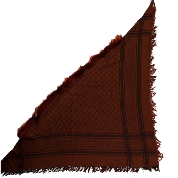 Gucci Fox Trim & Wool Scarf - Picture 2 of 3